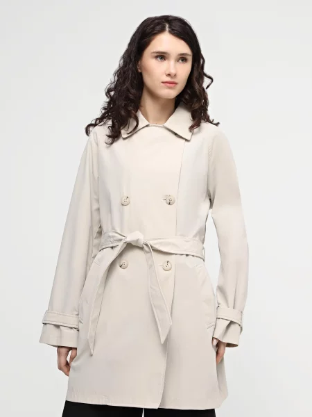Тренч Geox Ilde бавовна/поліестер бежевий