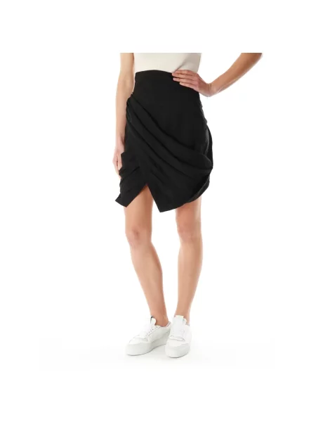 Spódnica kopertowa Kenzo z wysoką talią czarna