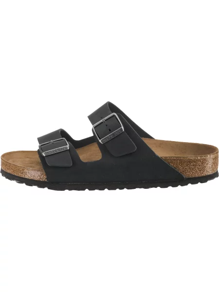 Birkenstock De piele șlapi Arizona negru
