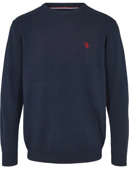 U.S. POLO ASSN. Pulover UMAdair albastru închis / cireș roșu