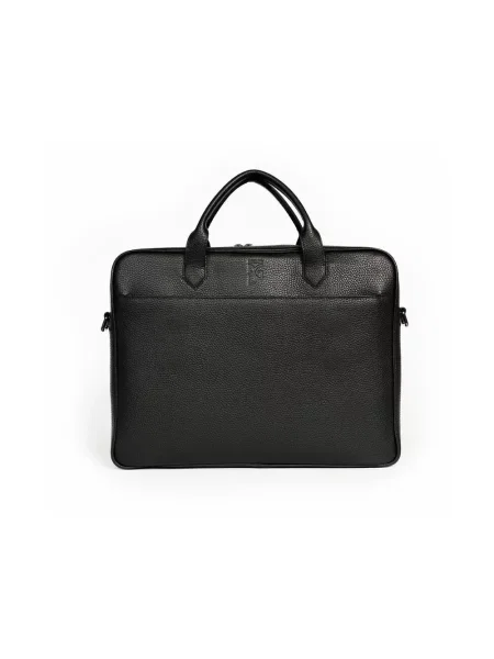 Torba na laptopa Bgents skórzana czarna