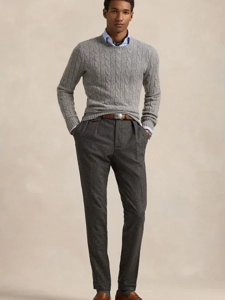 Polo Ralph Lauren pulover de casmir gri