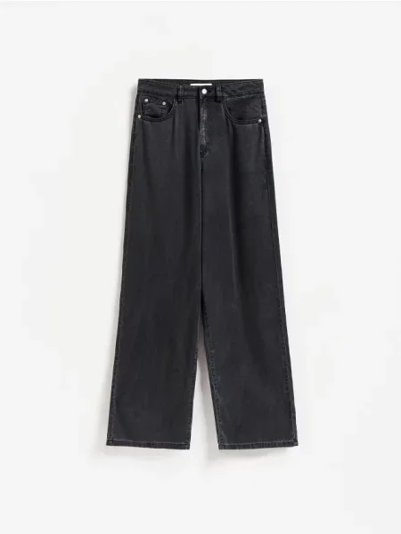 Reserved Jeansy straight szary