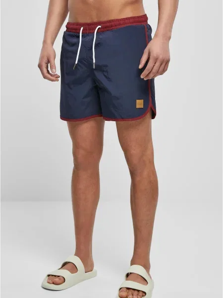 Slip de baie Urban Classics retro albastru