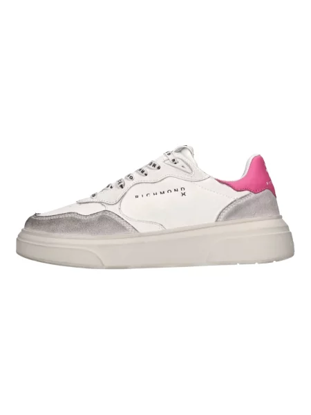 Sneakersy John Richmond skórzane z logo białe