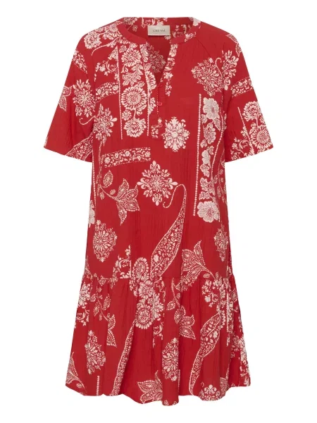 Cream Rochie Gianna roșu rodie alb