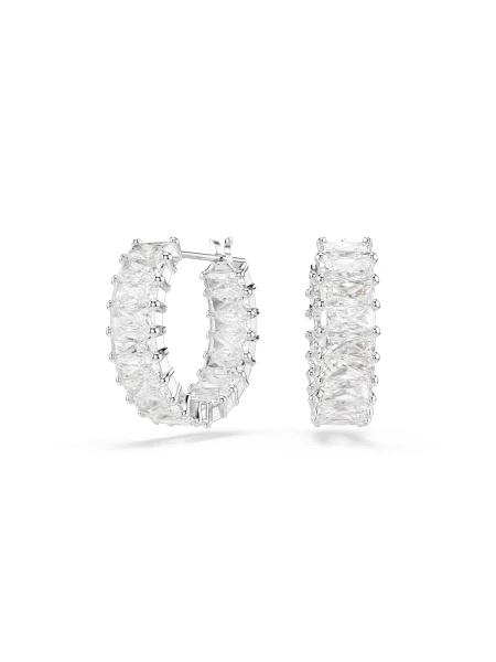 Swarovski Cercei / transparent argintiu