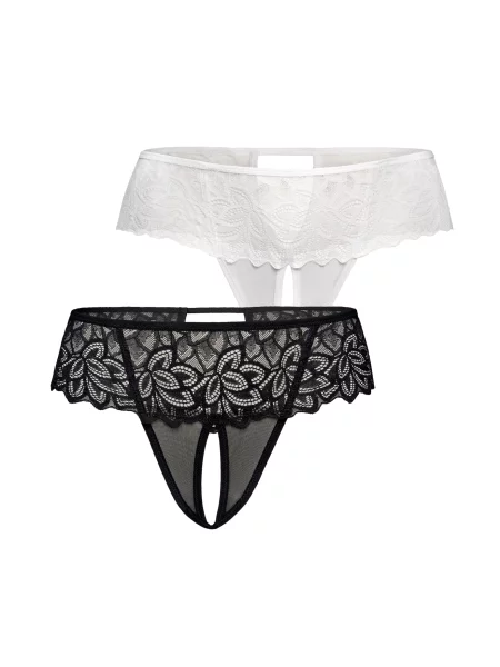 TEYLI Tanga Rossu negru alb
