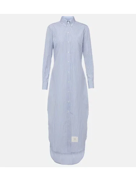 Rochie tip cămașă Thom Browne de costum albastru