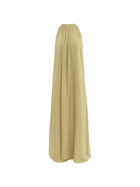 Rochie maxi La Collection cu gât halter galben