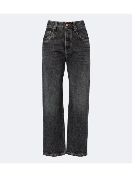 Decupat blugi Brunello Cucinelli gri