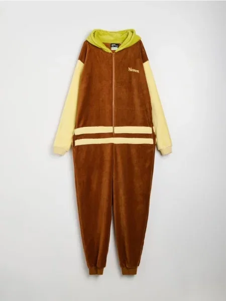 Sinsay Jednodílné pyžamo s kapucí a výšivkou Shrek vícebarevná