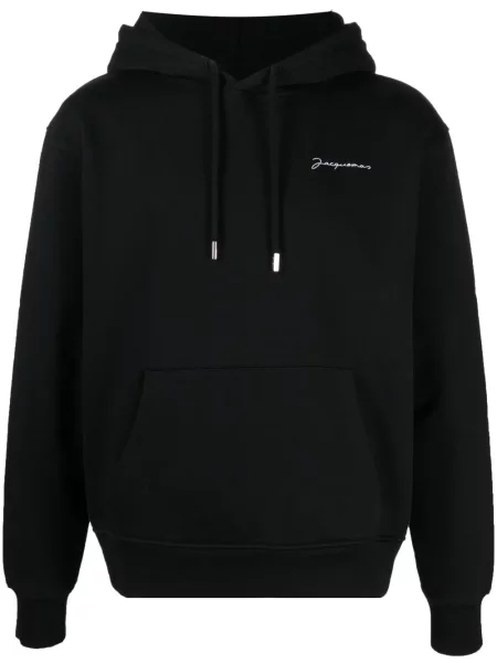 Hanorac cu glugă Jacquemus cu broderie negru