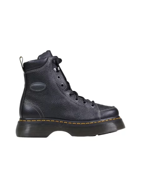 Dr. Martens Obuwie Kobieta 36 EU Skóra Sznurowane Skórzane Botki do Kostki czarny
