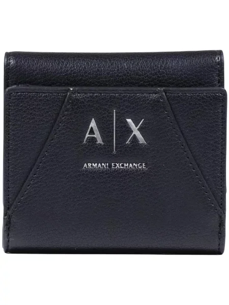 Armani Exchange portofel pentru femei cu imitație de piele negru
