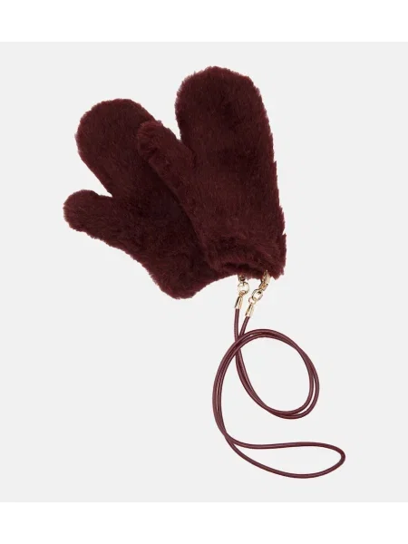 Volnene rokavice Max Mara rdeča