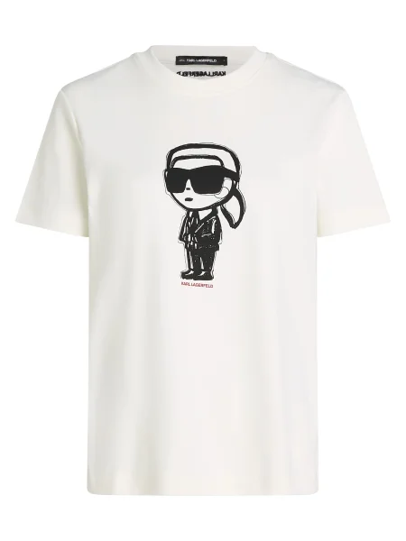Karl Lagerfeld Tricou IKON SKETCH alb