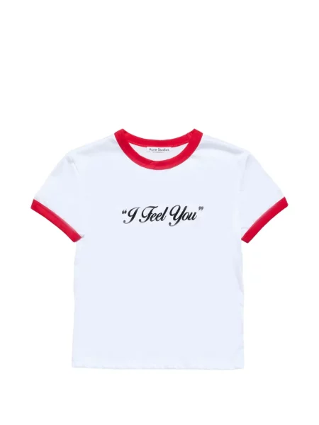 Póló Acne Studios autogrammal fehér