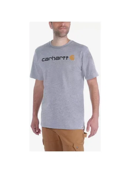 Koszulka Carhartt Core Logo szary pomarańczowy XS czarny