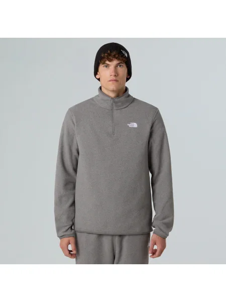 Hanorac din fleece The North Face din fleece gri