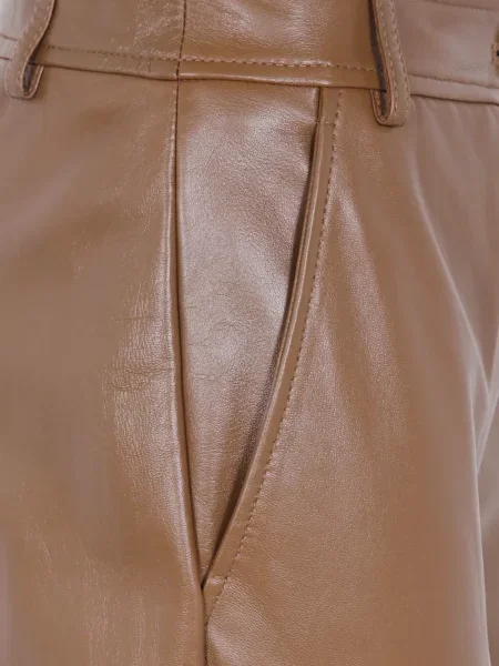 Cu centură pantaloni Max Mara maro