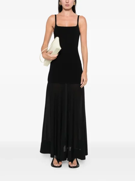 Rochie maxi St. Agni transparente de costum negru