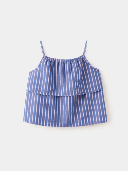 Bluzka w pasy Dzieci 12 MANGO KIDS niebieski