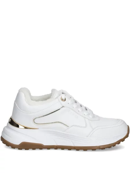 Blană artificială sneakerși Guess alb