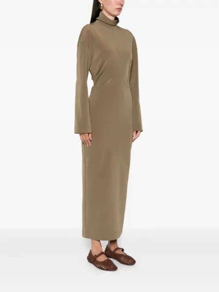 Rochie midi Nanushka drapată până la genunchi de costum verde