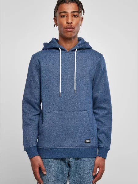 Melange kapucnis melegítő felső Urban Classics kék