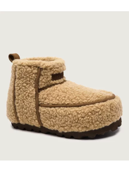 INUIKII Bocanci Cozy Boot Curly | shearling bej