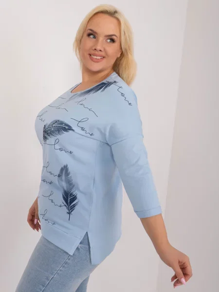 Bluză Fashionhunters albastru