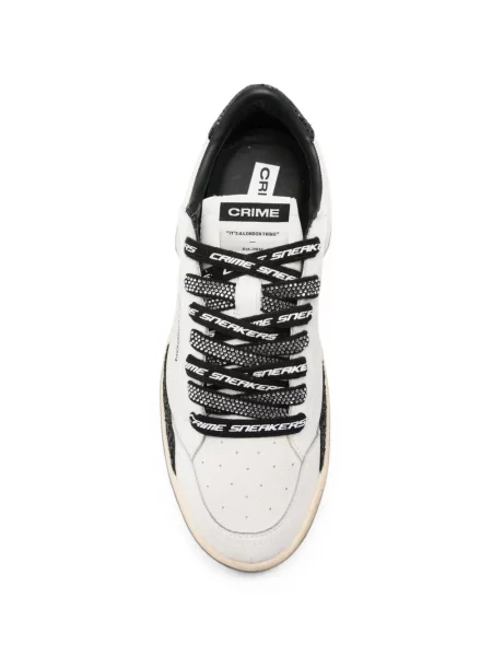 Sneakerși Crime London din piele alb