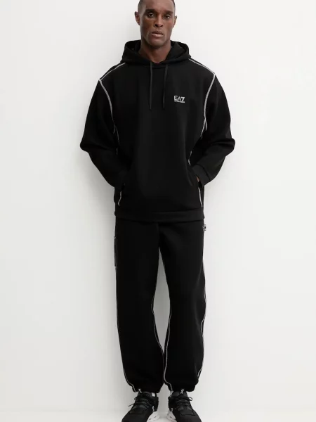 Спортивні штани Emporio Armani з аплікацією чорний
