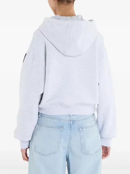 Levágott kapucnis melegítő felső Adidas szürke