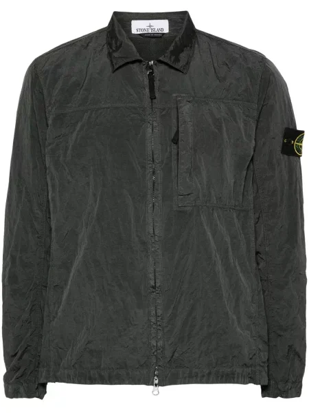 Geacă cămașă Stone Island cu strasuri gri
