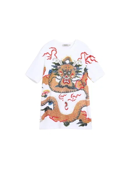 Desigual Tricou mai multe culori alb