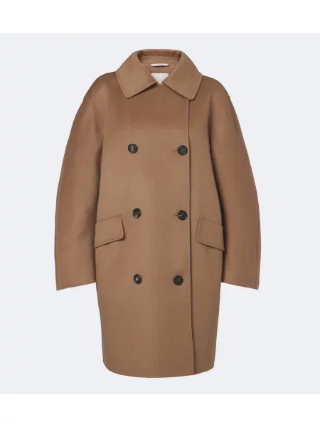 Palton 's Max Mara de lână cu două rânduri de nasturi maro