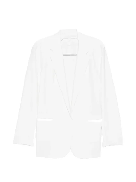 Sacou Norma Kamali cu un singur rând de nasturi alb