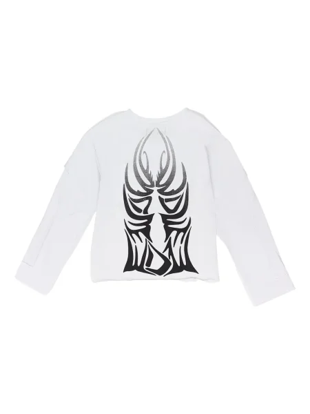 Tricou Who Decides War cu gradient alb