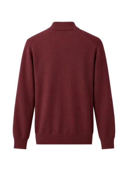 Tricou polo Diktat de lână roșu