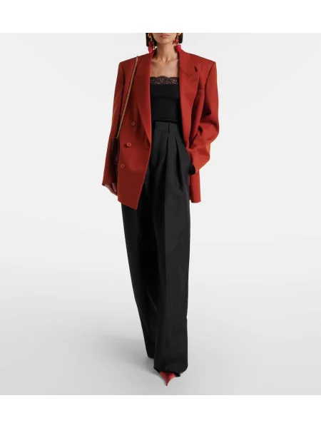 Top Saint Laurent de mătase negru