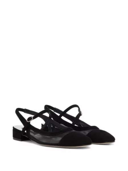 Pantofi cu toc Carel Paris plasă slingback negru