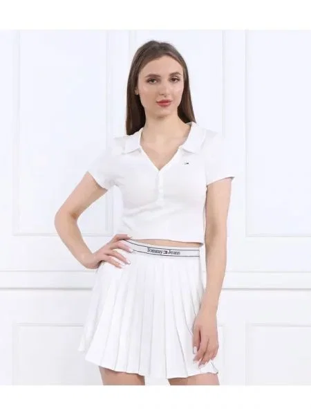 Tommy Jeans Polo | Cropped Fit alb