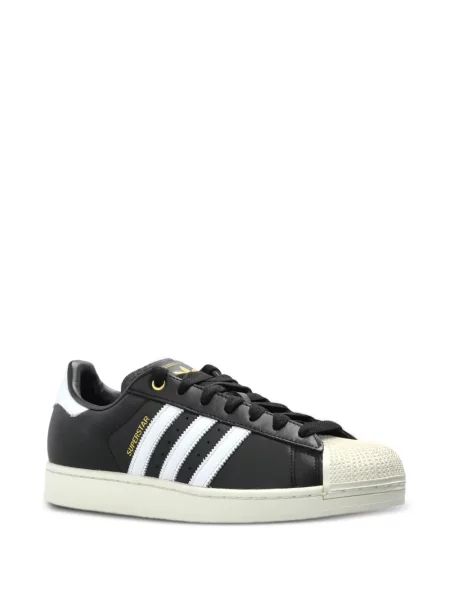 Blană sneakerși Adidas Superstar cu dungi negru