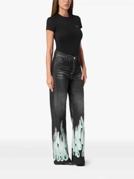 Blugi Philipp Plein cu imagine negru