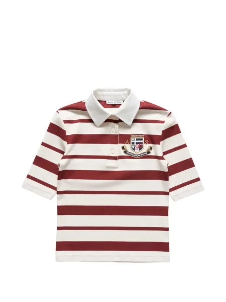 Tricou polo Acne Studios roșu