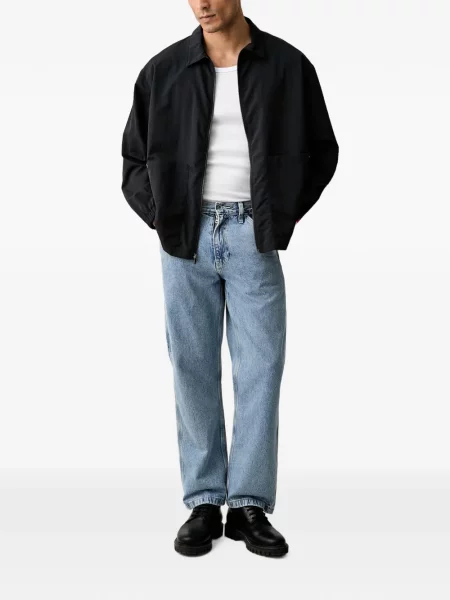 Pantaloni scurți din denim Levi's® din dantelă zdrențuiți cu talie înaltă albastru