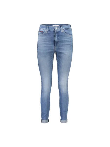 Jeansy skinny Tommy Jeans z wysoką talią niebieskie