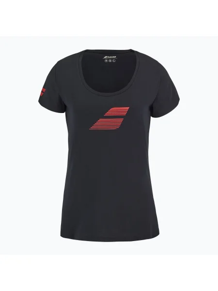 Tricou pentru femei Babolat Exercise Flag W black/black negru